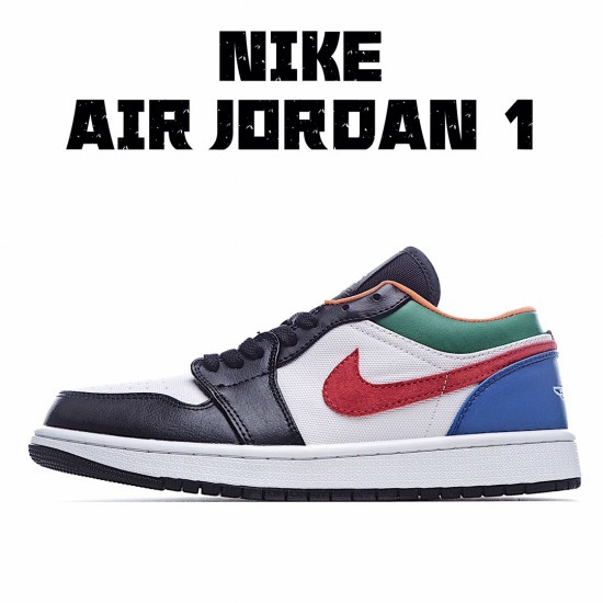 Air Jordan 1 Low Black Red White Blue Casual Shoes CZ4776 101 AJ1 Unisex Jordan 