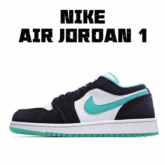 Air Jordan 1 Low Black White Blue CQ9828-131 Unisex Running Shoes