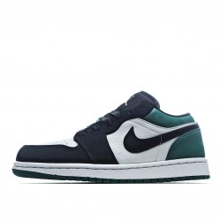 Air Jordan 1 Low Blue Green White Casual Shoes 553558 113 Unisex AJ1 Jordan 