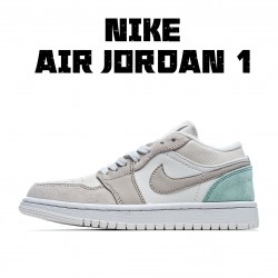 Air Jordan 1 Low Gray Green White Casual Shoes CV3043 100 AJ1 Unisex Jordan 