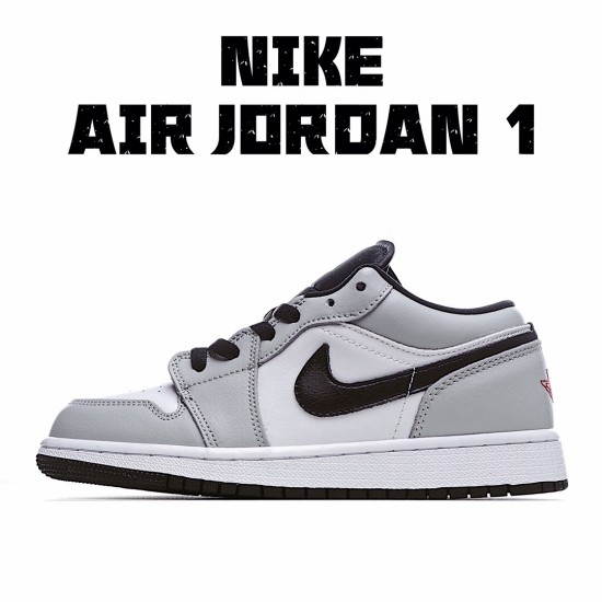 Air Jordan 1 Low Light Smoke Grey 553560-030 Unisex Running Shoes