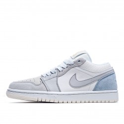 Air Jordan 1 Low Paris Casual Shoes CV3043 100 AJ1 Unisex Beige Gray Jordan 