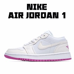 Air Jordan 1 Low Purple White Jordan CV3043 ID AJ1 Unisex Casual Shoes 