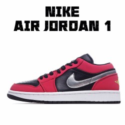 Air Jordan 1 Low Red Black Casual Shoes 553558 036 AJ1 Unisex Jordan 