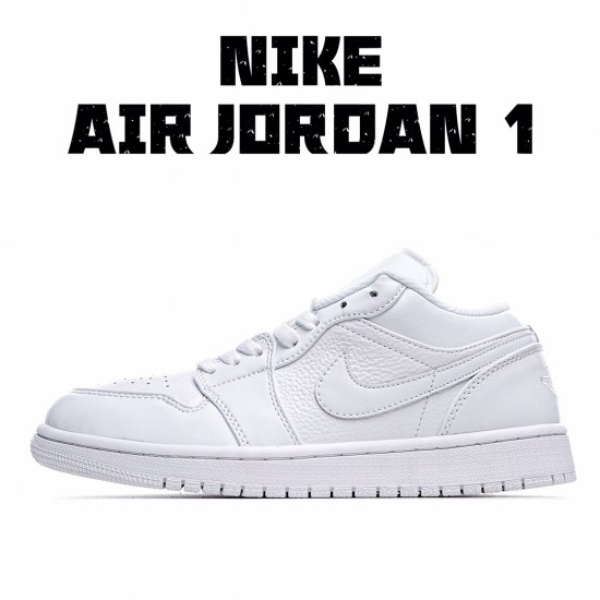 Air Jordan 1 Low Triple White 2019 553558-111 Unisex Running Shoes