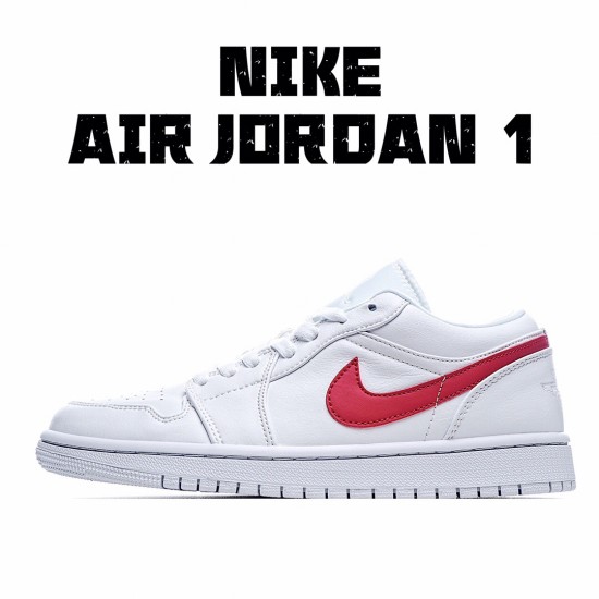 Air Jordan 1 Low University Red Casual Shoes AO9944 161 Unisex AJ1 White Red Jordan 