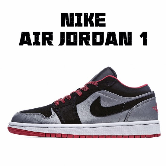 Air Jordan 1 Low White Black Casual Shoes 553558 002 Unisex AJ1 Jordan 