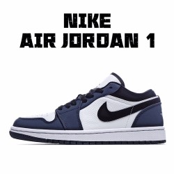 Air Jordan 1 Low White Deep Blue Casual Shoes 309192 101 AJ1 Unisex Jordan 