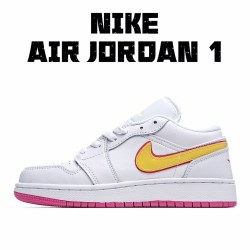 Air Jordan 1 Low Whtie Yellow Casual Shoes CV4610 100 Unisex AJ1 Jordan 