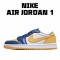 Air Jordan 1 Low Yellow Black Blue Casual Shoes CZ6909 200 Womens Jordan 