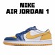 Air Jordan 1 Low Yellow Black Blue Casual Shoes CZ6909 200 Womens Jordan 