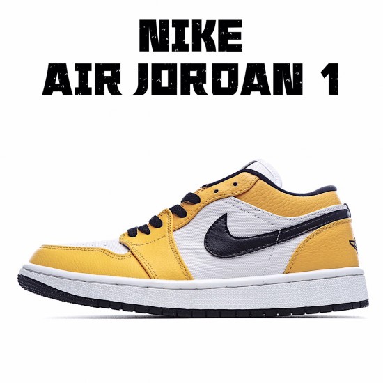 Air Jordan 1 Low Yellow White Black Casual Shoes CZ4776 107 AJ1 Unisex Jordan 