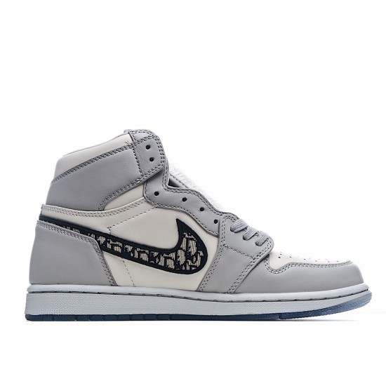 Air Jordan 1 High CN8607 002 AJ1 Unisex Gray White Jordan 