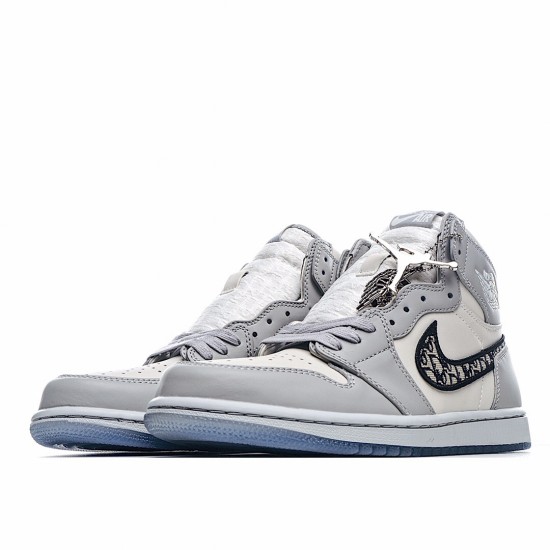 Air Jordan 1 High CN8607 002 AJ1 Unisex Gray White Jordan 