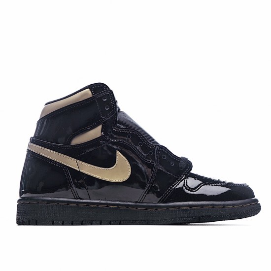 Air Jordan 1 Black Metallic Gold 555088 032 Unisex AJ1 Jordan 