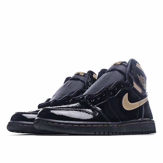 Air Jordan 1 Black Metallic Gold 555088 032 Unisex AJ1 Jordan 