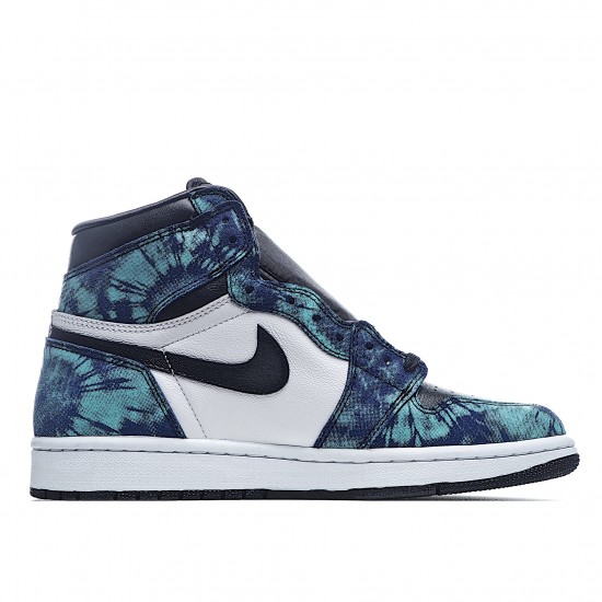 Air Jordan 1 High OG Tie Dye Blue Black Jordan CD0461 100 AJ1 Mens 