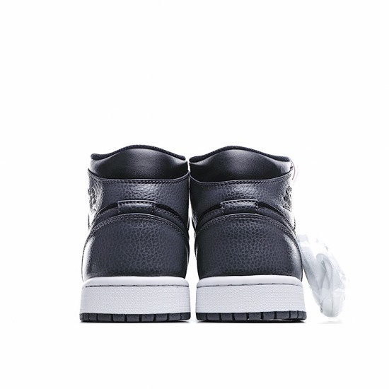 Air Jordan 1 Mid Black Dark Grey Jordan 554725 041 AJ1 Unisex Black Gray 