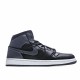 Air Jordan 1 Mid Black Dark Grey Jordan 554725 041 AJ1 Unisex Black Gray 