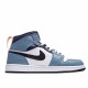 Air Jordan 1 Mid Facetasm Fearless CU2802 100 AJ1 Blue White Black Unisex Jordan 