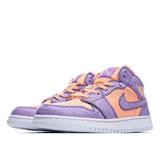 Air Jordan 1 Mid GS Atomic Pulse Womens Jordan AV5174 800 AJ1 Purple Pink 