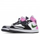 Air Jordan 1 Mid GS Patent Multi Pink Black White CZ9834 100 AJ1 Unisex Jordan 