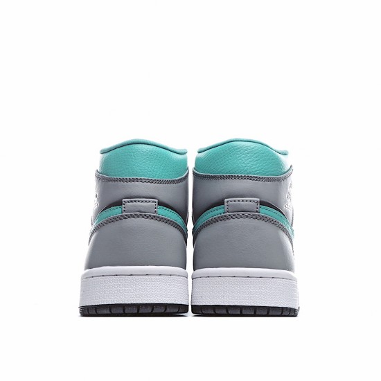 Air Jordan 1 Mid Grey Aqua 554724 063 Gray Green Unisex AJ1 Jordan 