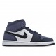 Air Jordan 1 Mid Obsidian Sanded Purple Jordan B554724 445 AJ1 Unisex Purple White Black 