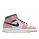 Air Jordan 1 Mid Pink Quartz Jordan 555112 603 Womens Pink Black White 