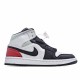 Air Jordan 1 Mid Red Black Toe 852542 100 AJ1 White Black Red Unisex Jordan 