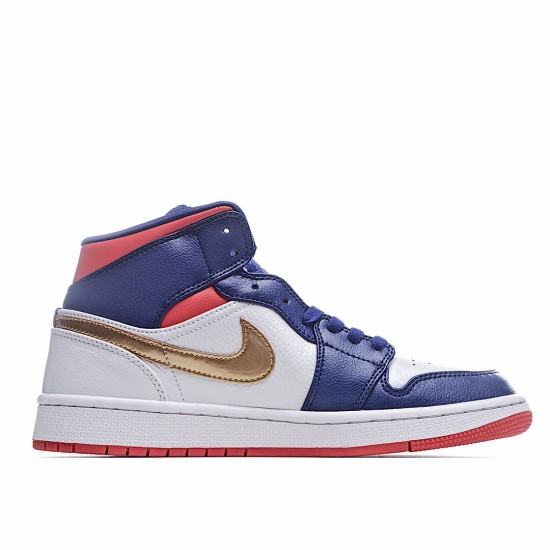 Air Jordan 1 Mid SE USA Blue White BQ6931 104 AJ1 Unisex Jordan 