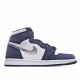 Air Jordan 1 Mid night Navy DC1788 100 AJ1 Unisex Blue White Silver Jordan 