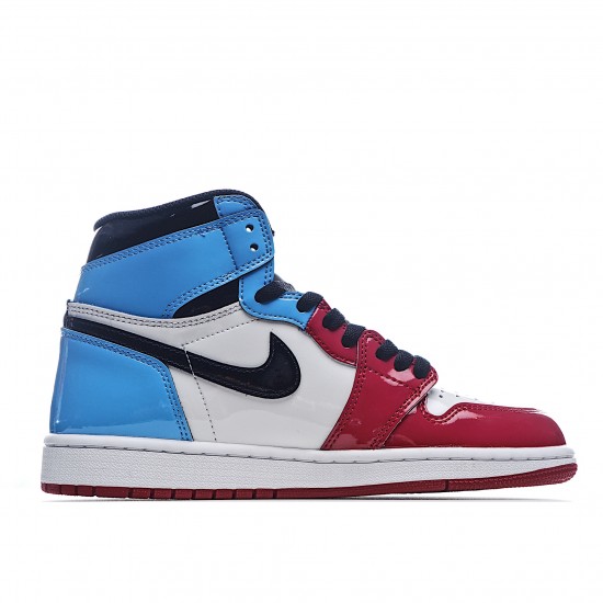 Air Jordan 1 Retro High Les Twin Fearless Jordan CK5666 100 AJ1 Mens White Blue Red 