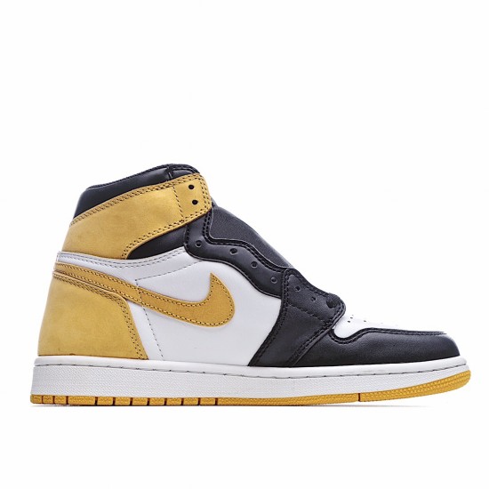 Air Jordan 1 Retro High OG Yellow Ochre Yellow White Black 555088 109 AJ1 Mens Jordan 