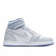 Air Jordan 1 Retro High Premium Racer Blue Mens Jordan CK6637 104 AJ1 White Blue 