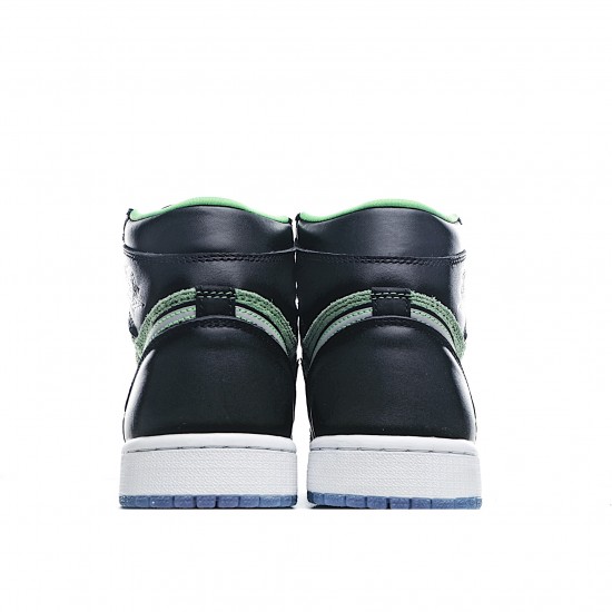 Air Jordan 1 Retro High Zoom Zen Green CK6637 002 Unisex AJ1 Black Green Mens 