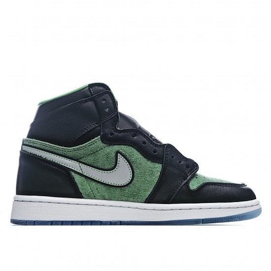 Air Jordan 1 Retro High Zoom Zen Green CK6637 002 Unisex AJ1 Black Green Mens 