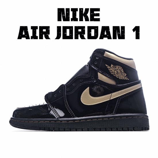 Air Jordan 1 Black Metallic Gold 555088 032 Unisex AJ1 Jordan 