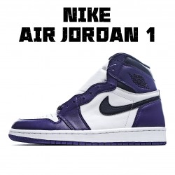 Air Jordan 1 Court Purple Mens 555088 500 AJ1 White Black Purple Jordan 