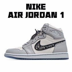 Air Jordan 1 High CN8607 002 AJ1 Unisex Gray White Jordan 