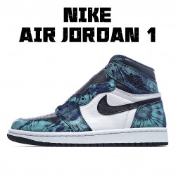 Air Jordan 1 High OG Tie Dye Blue Black Jordan CD0461 100 AJ1 Mens 
