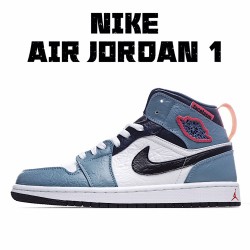 Air Jordan 1 Mid Facetasm Fearless CU2802 100 AJ1 Blue White Black Unisex Jordan 