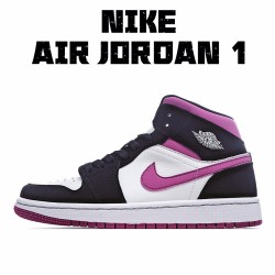 Air Jordan 1 Mid Magenta White Black Pink Jordan BQ6472 005 Unisex AJ1 