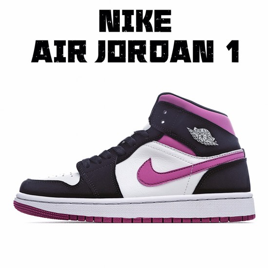 Air Jordan 1 Mid Magenta White Black Pink Jordan BQ6472 005 Unisex AJ1 