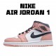 Air Jordan 1 Mid Pink Quartz Jordan 555112 603 Womens Pink Black White 