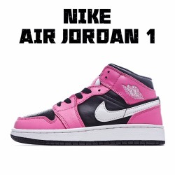 Air Jordan 1 Mid Pinksicle Unisex Pink White Black AJ1 Jordan 