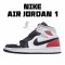 Air Jordan 1 Mid Red Black Toe 852542 100 AJ1 White Black Red Unisex Jordan 