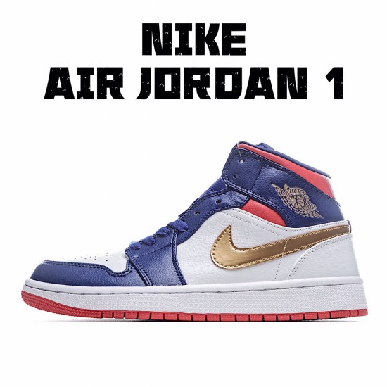 Air Jordan 1 Mid SE USA Blue White BQ6931 104 AJ1 Unisex Jordan 