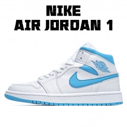 Air Jordan 1 Mid UNC White Blue BQ6472 114 AJ1 Jordan 