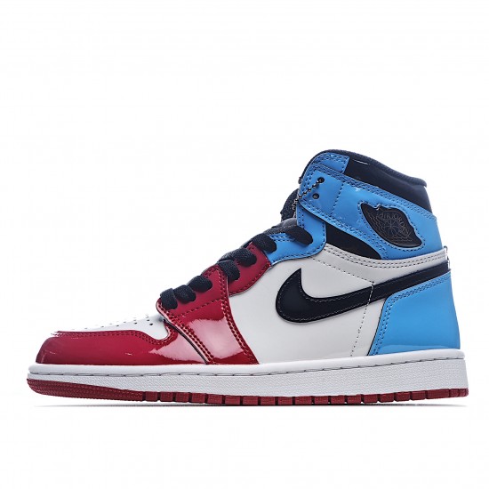 Air Jordan 1 Retro High Les Twin Fearless Jordan CK5666 100 AJ1 Mens White Blue Red 